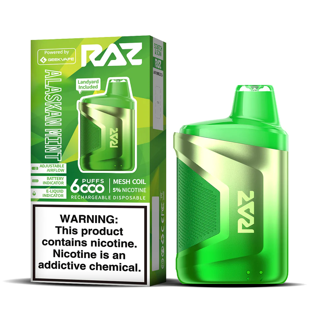 RAZ CA6000 Alaskan Mint disposable vape