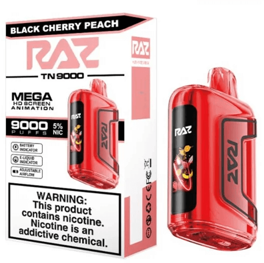 RAZ TN9000 Black Cherry Peach disposable vape