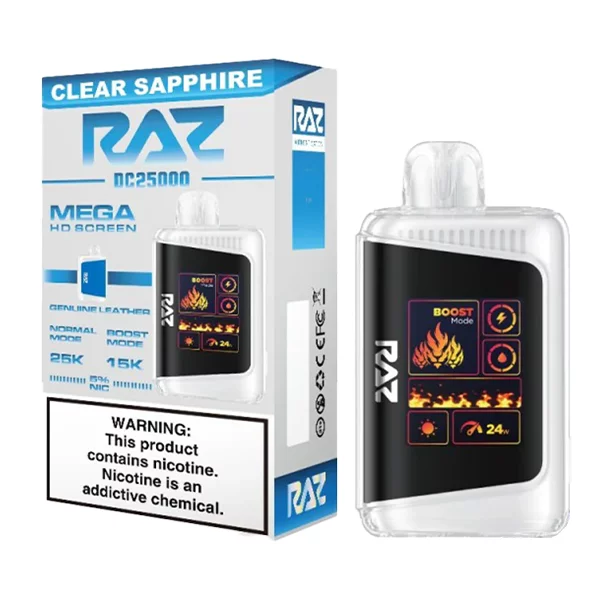 RAZ DC25000 Clear Sapphire disposable vape