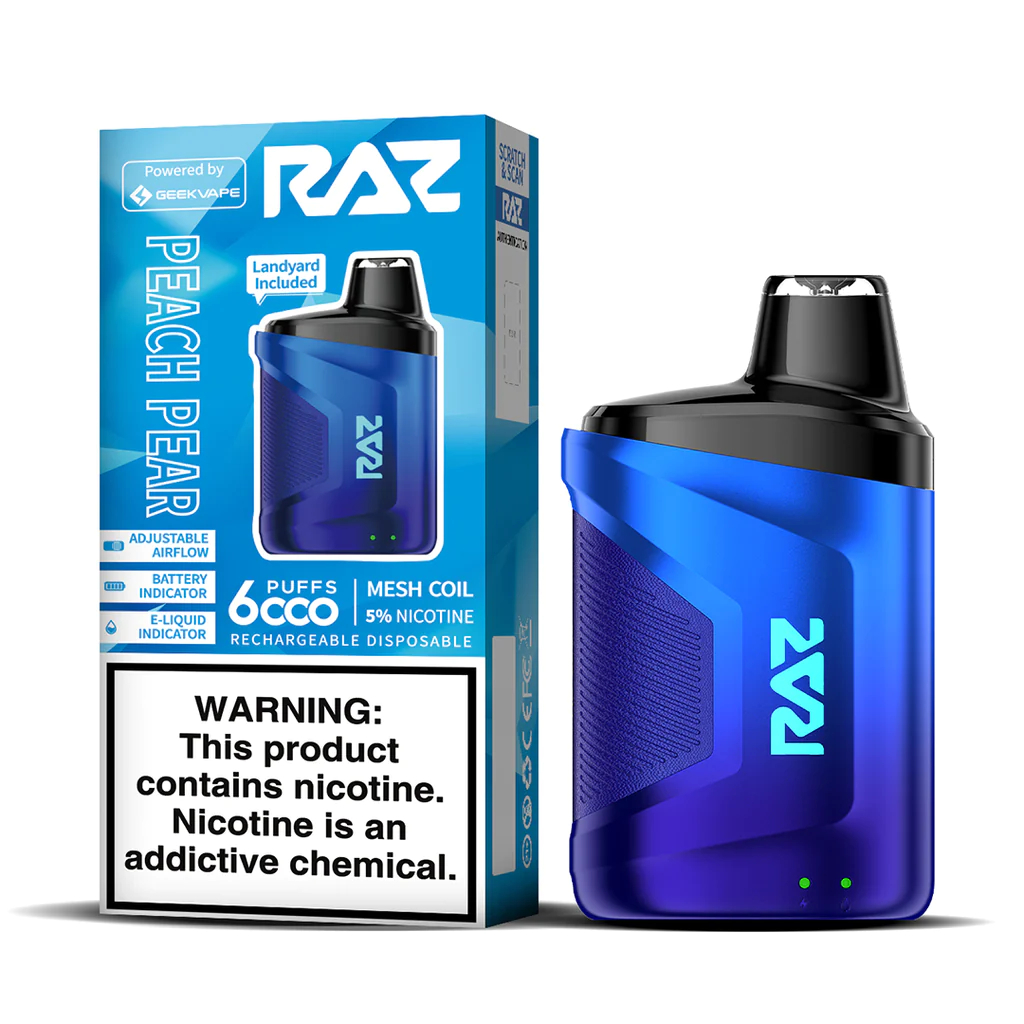 RAZ CA6000 Peach Pear disposable vape