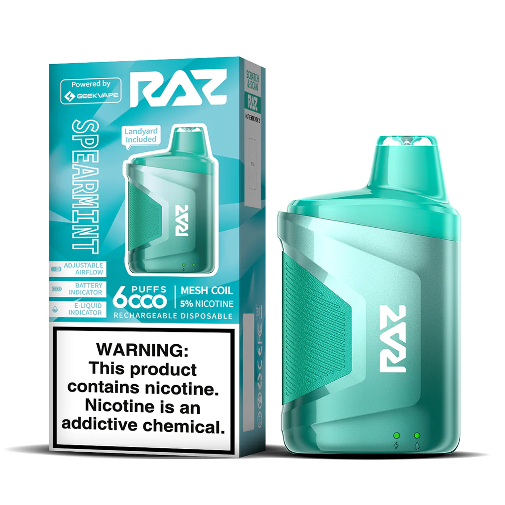 RAZ CA6000 Spearmint disposable vape
