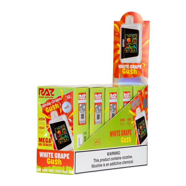 RAZ DC25000 White Grape Gush disposable vape